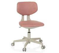 hjh OFFICE Chaise pivotante pour Enfants avec Dossier réglable en Hauteur KIDDY Classic Chaise de Bureau pour Enfants de 5 à 10 Ans avec roulettes spéciales, Rose