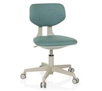 hjh OFFICE Chaise pivotante pour Enfants avec Dossier réglable en Hauteur KIDDY Classic Chaise de Bureau pour Enfants de 5 à 10 Ans avec roulettes spéciales, Bleu