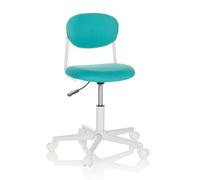 hjh OFFICE Chaise pivotante pour Enfants KIDDY Base I Tissu, Chaise pivotante avec Dossier moulé, Turquoise, 719241