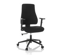 hjh OFFICE Chaises de Bureau Mathes Tissu, Fauteuil Pivotante Ergonomique, Hauteur Réglable, pivotante 360°, Noir 810015