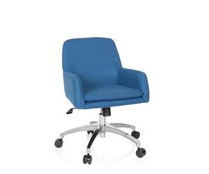 hjh OFFICE Chaises de Bureau Shake 400 Fauteuil pivotant de Home-Office, Hauteur réglable, Tissu Bleu 670959