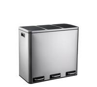 Collecteur de déchets / système de tri des déchets Clean 9 - 54L (3x18L) acier inoxydable argent