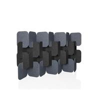 hjh OFFICE cloison Acoustique 114x174 cm FLEXMIUT Plug Ensemble de 4 cloisons Debout Extensibles, Pare-Vue décoratif, Gris/Gris foncé