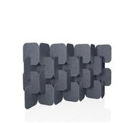 hjh OFFICE cloison Acoustique 114x174 cm FLEXMIUT Plug Ensemble de 4 cloisons Debout Extensibles, Pare-Vue décoratif, Gris