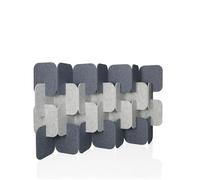 hjh OFFICE Cloison Acoustique 114x174 cm FLEXMIUT Plug Jeu de 4 cloisons Debout Extensibles, Pare-Vue décoratif, Gris/Gris Clair