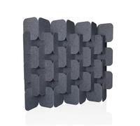 hjh OFFICE Cloison Acoustique 164x174 cm FLEXMIUT Plug Jeu de 6 cloisons Debout Extensibles, Pare-Vue décoratif, Gris