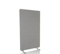 hjh OFFICE Cloison Acoustique FLEXMIUT Stand Séparation de pièce avec Patins de Sol, Gris Clair, 891013