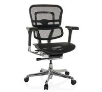 hjh OFFICE Fauteuil de Bureau Ergonomique ERGOHUMAN Base GEN2 Design Original, Utilisation 24h/24, Fauteuil de Bureau avec Soutien Lombaire Flexible, Filet Noir