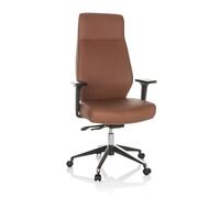 hjh OFFICE Fauteuil de Direction Professionnel VITORO ECO Fauteuil pivotant en Similicuir avec Dossier Ergonomique, Marron, 729454