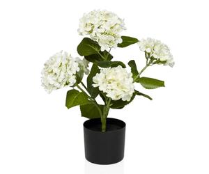 hjh OFFICE Fleur Artificielle en Pot 52 cm - Hortensia - Décoration - Buisson d'hortensia Artificiel