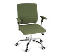 hjh OFFICE Home-Office 719904 Charles I Fauteuil de Bureau pivotant à Hauteur réglable en Tissu Vert