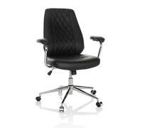 hjh OFFICE Home Office Fauteuil de Direction Theo I Similicuir Fauteuil pivotant avec Dossier Ergonomique, Noir, 729450