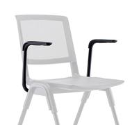 hjh OFFICE Meet WA - Lot de 1 paire d'accoudoirs - Convient uniquement pour les chaises visiteurs Meet WA - Montage facile sur l'assise - Noir