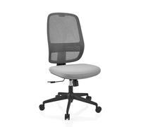hjh OFFICE Minoro B Chaise de Bureau Professionnelle Ergonomique pivotante avec mécanisme synchrone, Dossier en Maille réglable en Hauteur, Support Lombaire Flexible, Gris