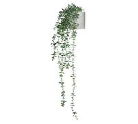 hjh OFFICE Plante artificielle suspendue en pot 90 cm Eucalyptus Climb Plante d'eucalyptus à suspendre pour étagère décorative