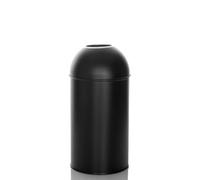 hjh OFFICE Poubelle 50L CLEAN OR 50 Fer, Poubelle ouverte, capacité 50L, noir, 741011