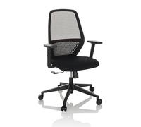 hjh OFFICE Siège de Bureau Carlow I Tissu/résille Noir, siège pivotant Ergonomique avec Soutien Lombaire, 820029