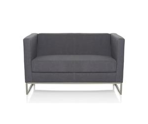 hjh OFFICE Sofas, Tissu, Gris, 2 Places