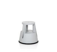 hjh OFFICE Tabouret marchepied TIO-M I Plastique Pied d'éléphant, Hauteur 42 cm, Charge Max. 150kg, avec roulettes 830002 Gris Clair