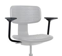 hjh OFFICE Top Work B - A - Lot de 2 accoudoirs - Convient pour chaise de bureau Top Work B, montage facile sur l'assise, noir
