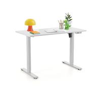 hjh OFFICE Worktime Kid Bureau pour enfant 120 x 60 cm, réglable en hauteur électrique, évolutif, bande LED, compte à rebours debout, pour enfants et adolescents, blanc