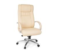 hjh OFFICE XXL G 600 Fauteuil de Direction à Dossier Extra Haut, réglable en Hauteur, Beige, 724010