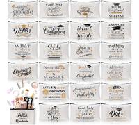 HJHB1WL Lot de 24 trousses de maquillage en toile avec fermeture éclair pour homme et femme, 17,8 x 10,2 cm (cœur), 1 couleur, Congrats