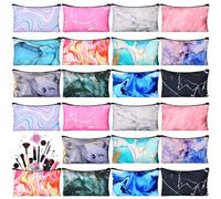 HJHB1WL Lot de 24 trousses de maquillage en toile avec fermeture éclair pour homme et femme, 17,8 x 10,2 cm (cœur), 1 couleur, Marble