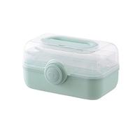 HJHIWE Armoire à pharmacie en plastique avec compartiments et serrure, 3 niveaux de grande capacité, trousse de premiers secours, organiseur de médicaments pour bébés.