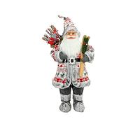 HJHIWE Figurine de Père Noël debout de 30 cm, figurine de Noël à collectionner, décoration de table pour Noël, Nouvel An