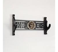 HJHUUA (Montage Mural) Stands d'épée en Bois Noir,Design Creux Classique,Rack d'affichage Samurai Sword Katana