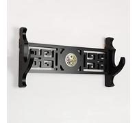 HJHUUA (Montage Mural) Stands d'épée en Bois Noir,Design Creux Classique,Rack d'affichage Samurai Sword Katana