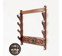 HJHUUA Porte-épée,Support de Montage Mural,Supports d'épée en Bois,Design Creux,Classique et élégant