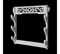 HJHUUA Présentoir Mural Blanc pour épées,Support Creux Classique,Support décoratif Multifonction,présentoir en Bois pour Katana,flûte,Sabre Laser,Arc et flèches,bokken (1 à 6 Niveaux).