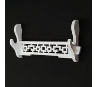 HJHUUA Présentoir Mural Blanc pour épées,Support Creux Classique,Support décoratif Multifonction,présentoir en Bois pour Katana,flûte,Sabre Laser,Arc et flèches,bokken (1 à 6 Niveaux).