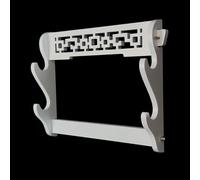 HJHUUA Présentoir Mural Blanc pour épées,Support Creux Classique,Support décoratif Multifonction,présentoir en Bois pour Katana,flûte,Sabre Laser,Arc et flèches,bokken (1 à 6 Niveaux).
