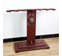 HJHUUA Présentoir Vertical pour épée Katana▬Support d'armes en Bois▬Support en Forme d'éventail à 6 Trous▬Support d'épée sur Pied Fait à la Main