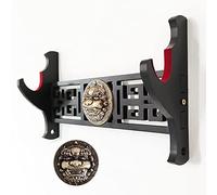 HJHUUA Racks d'affichage en Bois Faits à la Main,Porte-Katana en Velours Rouge,Support de Katana à épée Samurai,Support d'épée à Montage Mural,Facile à Installer