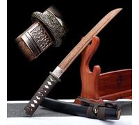 HJHUUA Sabres de samouraï Courts en Bois de 55 cm,Bokken Fait Main,Katana en Palissandre Naturel pour Cadeaux,expositions,Cosplay,Accessoires et Collections.