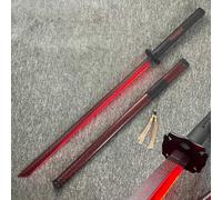 HJHUUA Sabres Laser Katana en Bois,Bokken Fait Main avec Bande Lumineuse,Sabre de samouraï en Bambou,idéal pour Offrir,Cosplay,Accessoires,Bal masqué,fête - 100 cm