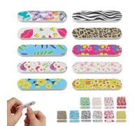 HJIAMA 100 Pièces Limes à Ongles Professionnelles, Double Face, Bloc Polissoir Léger pour Façonner et Réparer les Ongles Naturels et Artificiels, Facile à Transporter