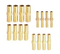 HJIAMA 12 Pièces Tuyau Adaptateur Robinet, Connecteur de Tuyau en Laiton, Plage D'interface 6mm/8mm/10mm/12mm, Réducteurs en Laiton, Convient pour Raccordement de Tuyaux, Réparation de Canalisations