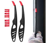 HJIAMA 2 Pièces 9 en 1 Raclette Poignées Spatule Joint, Enlever Joint Silicone, Grattoir Colle pour Verre en Plastique, Grattoir à Colle Multifonction, Utilisé pour Enlever Résidus Colle