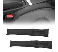 HJIAMA 2 Pièces Coussin de Remplissage Voiture, Siège de Voiture Gap Filler Pad Noir, Bouchon D'écartement de Siège pour Combler Espaces Entre Sièges Voitures, Camions Et Fourgonnettes