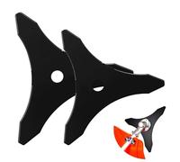 HJIAMA 2 Pièces Lame Débroussailleuse Ronce, 3 Dents Lame Débroussailleuse Acier au Manganèse, Diamètre Trou 25,4 mm, Léger et Fin, Pour Pelouses et Mauvaises Herbes (Non Adapté Pour Branches Dures)