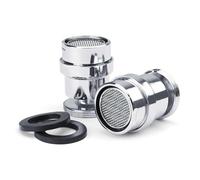 HJIAMA 2 Pièces Mousseur pour Robinet, Acier Inoxydable Embout Robinet, Réglable à 360°, avec Bague D'étanchéité, Economiseur d'eau pour Robinet, Adapté aux Robinets de Cuisine, de Salle de Bain