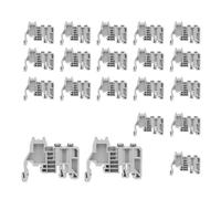 HJIAMA 20 Pièces Rail DIN Terminal, Rail DIN Arrêts Bloc Fin Bouchon Clips de Montage Isolant Ignifuge, Rail Din grâce à Vis pour Borne Gris, Vis Intégrées, Fixations de Rail