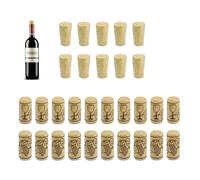 HJIAMA 30 Pièces Bouchon Liege, Bouchon Bouteille vin, 3 Tailles, Motifs Imprimés Exquis, Bouchon Liege Conique, Convient aux Bouteilles de vin, aux Bouteilles de Champagne