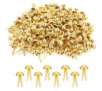 HJIAMA 300 Pièces Attaches Parisiennes Métalliques Or pour Scrapbooking, DIY, Cartes et Artisanat, Clips Bipodes Tête Ronde, Accessoires de Décoration