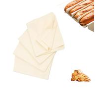 HJIAMA 4 Pièces Chiffons à Pâte, Toile de Fermentation 75 x 45 cm, 2 Tailles Tissu de Pain, Chiffon Cuisson Pur Coton, Tapis Pâte, pour Fabrication Pain